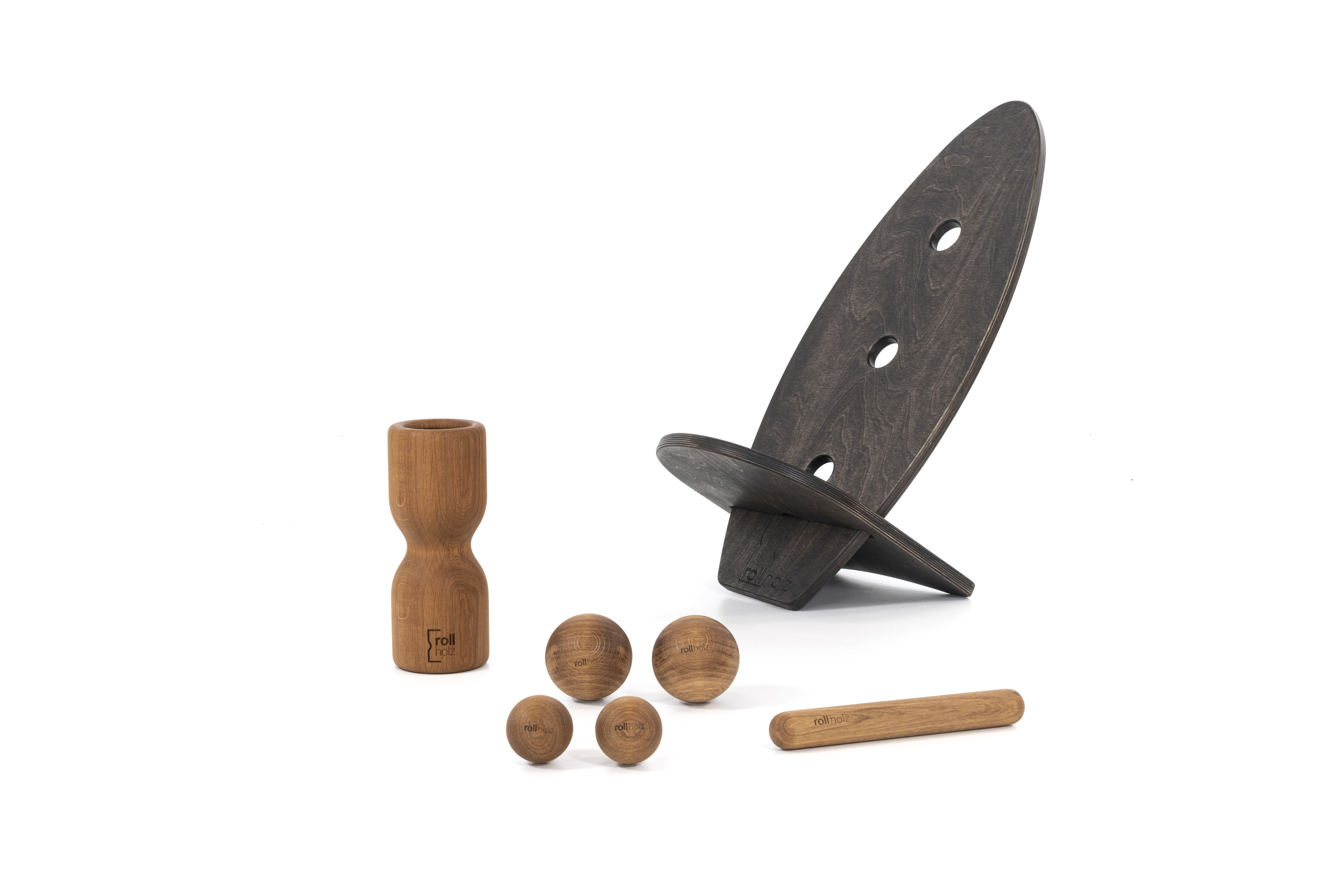 Rollbrett set eiche schwarz gr