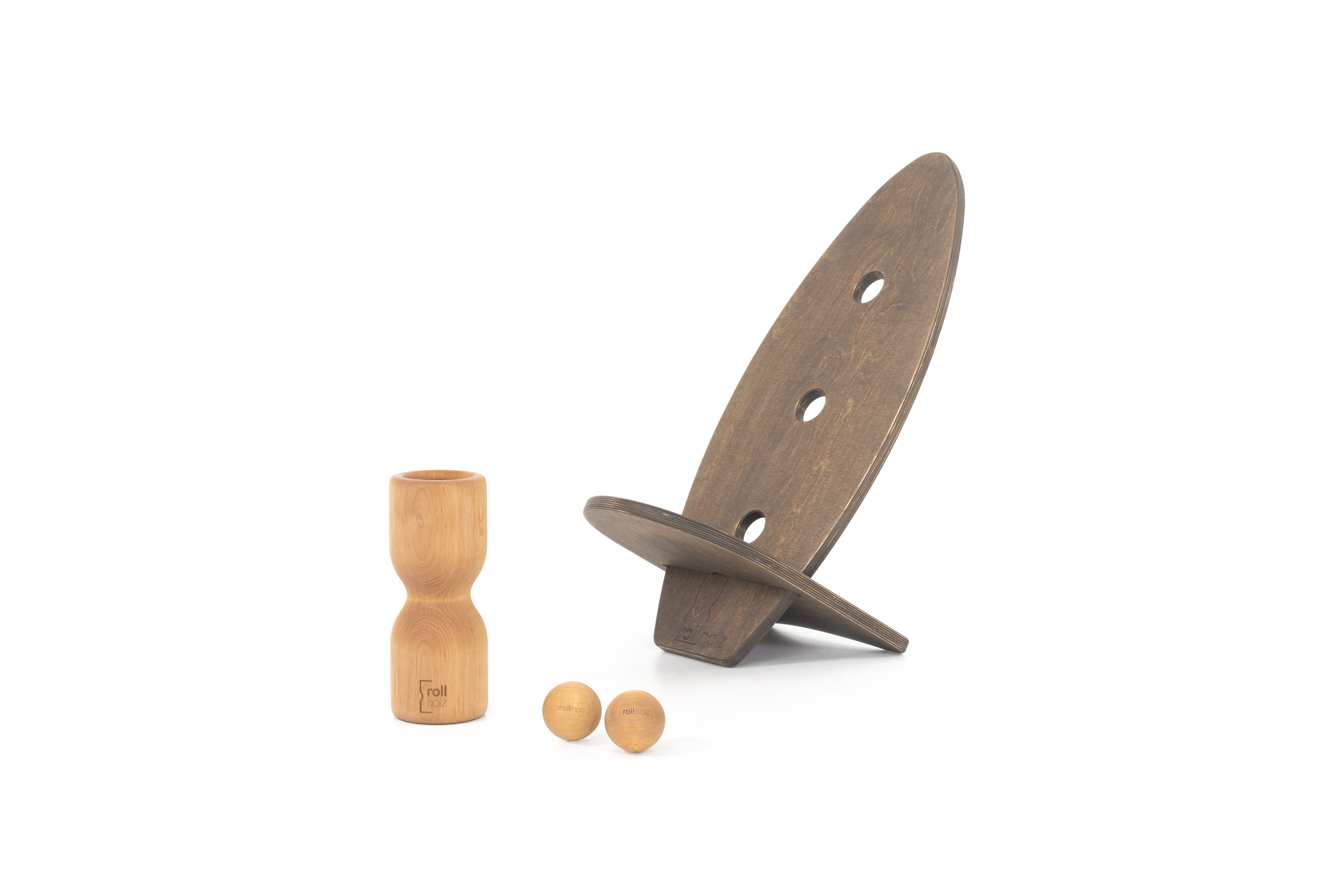 Rollbrett set erle dunkel kl