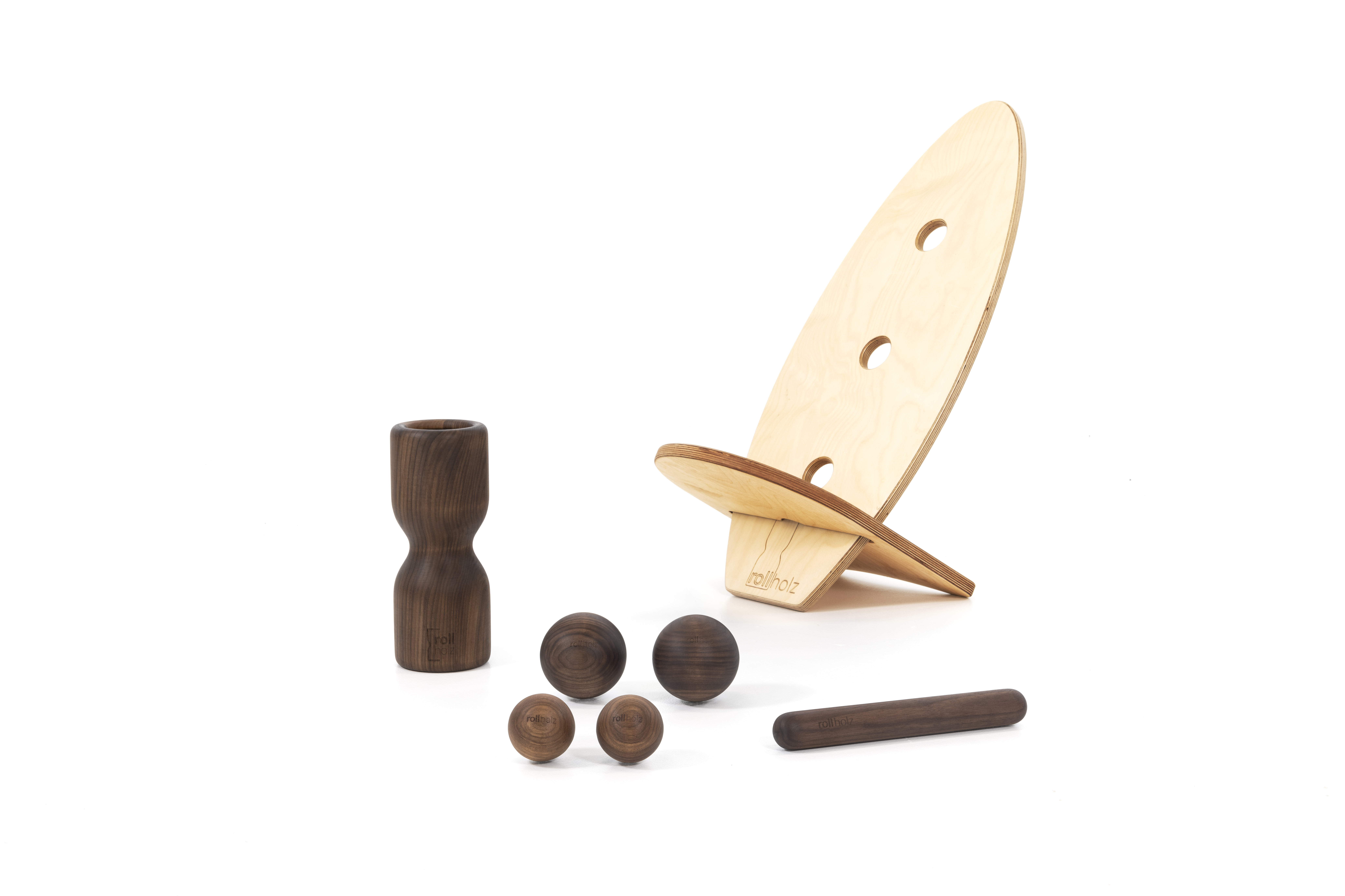 Rollbrett set walnuss hell gr