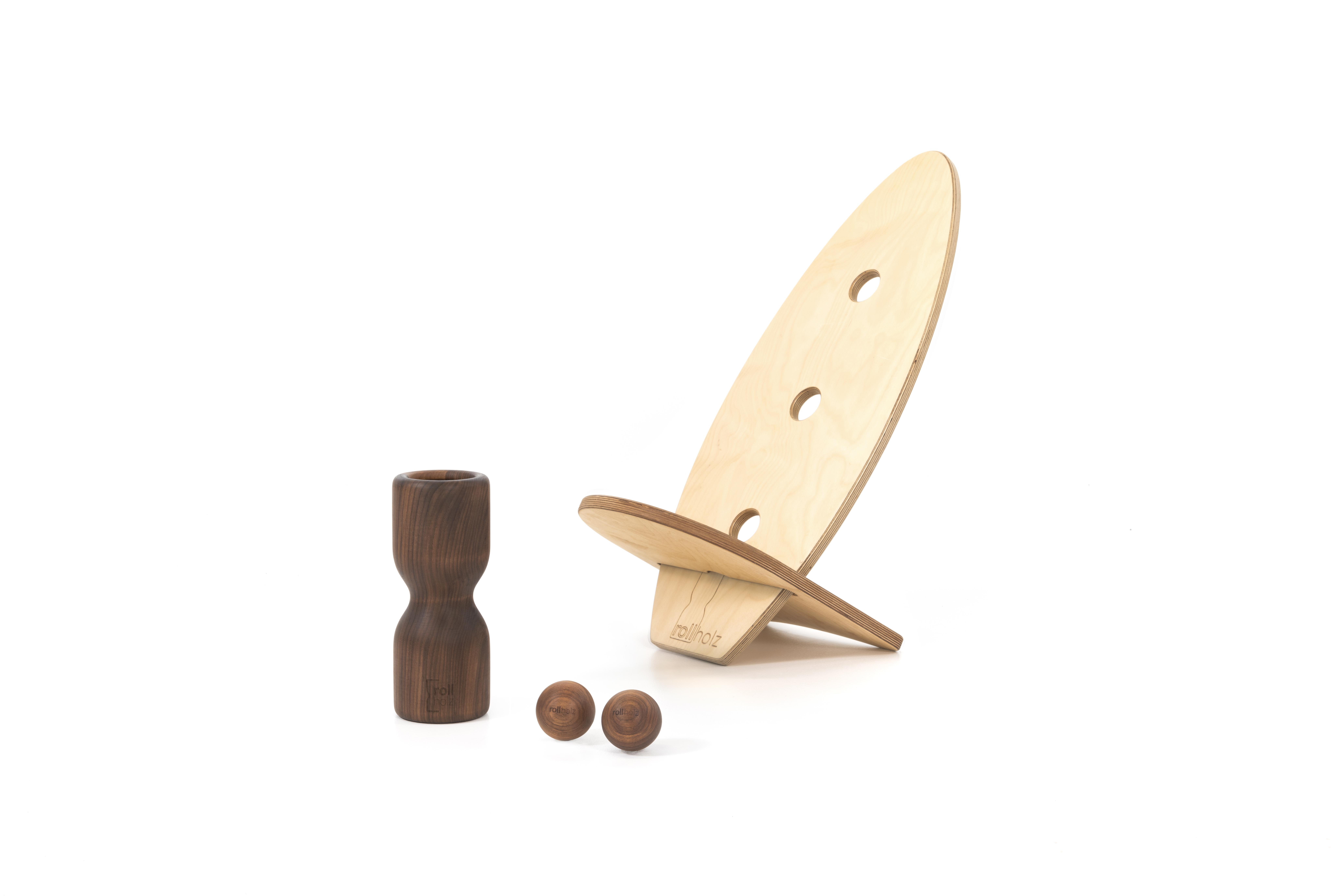 Rollbrett set walnuss hell kl