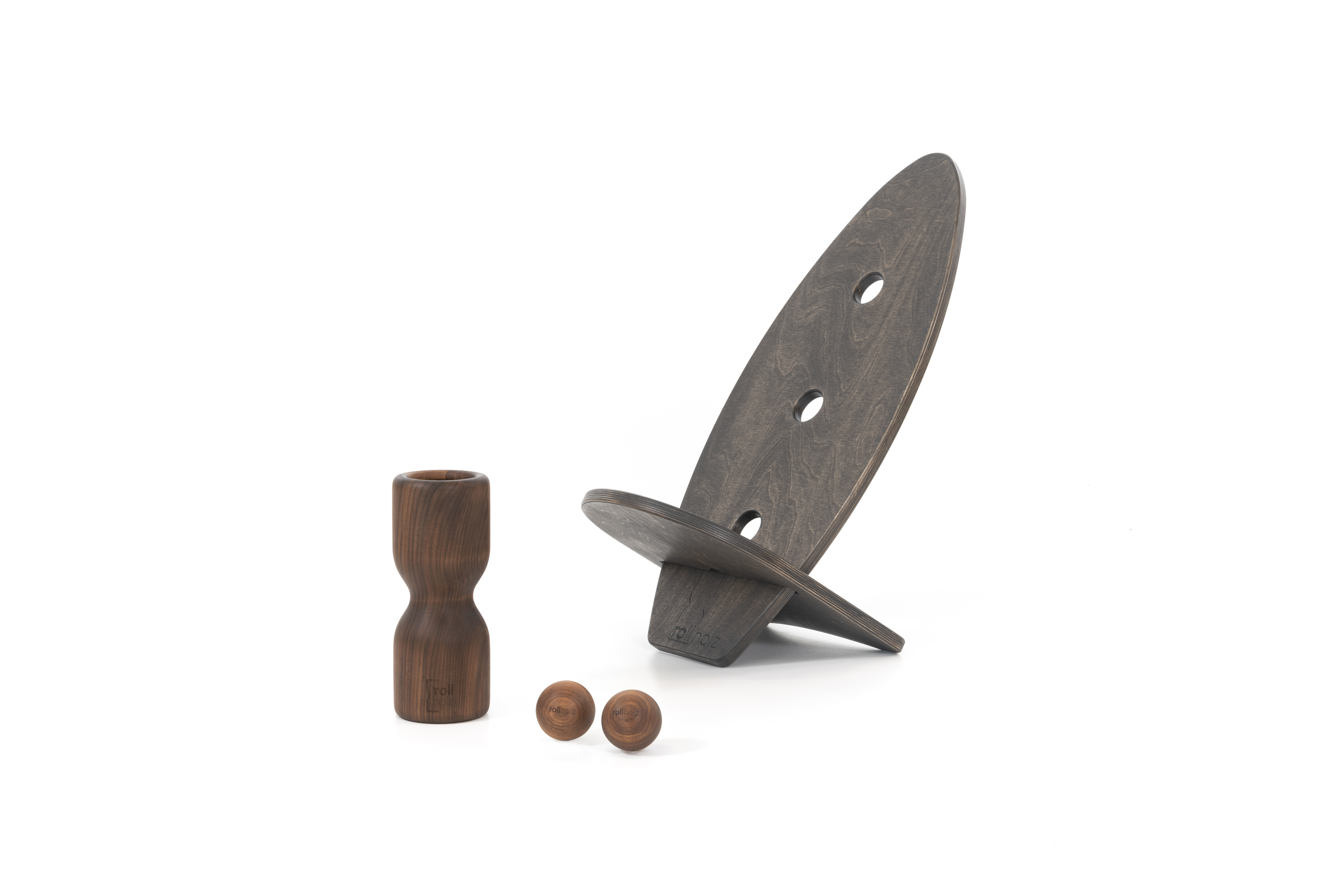 Rollbrett set walnuss schwarz kl